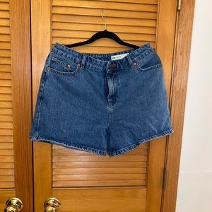 ASOS high rise denim shorts